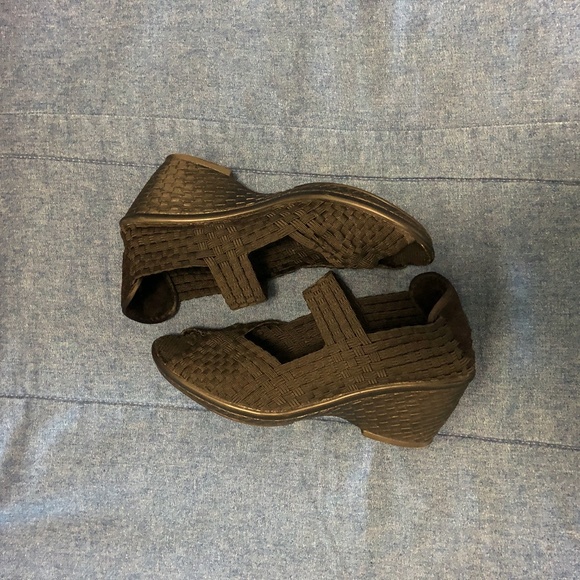 BM Bernie Mev Woven Wedge Peep Toe Sz6 NWOT - Picture 4 of 7